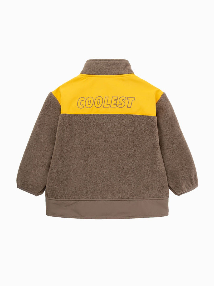 Color Block Plush Jacket