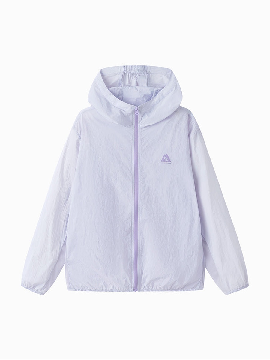 Hooded Jacket with Small Print