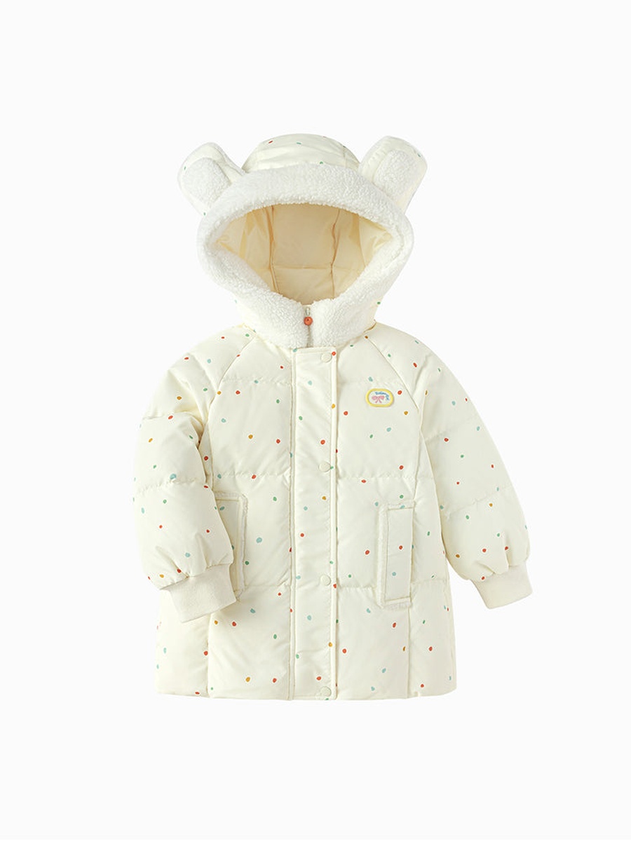 Printed Winter Coat with Hood