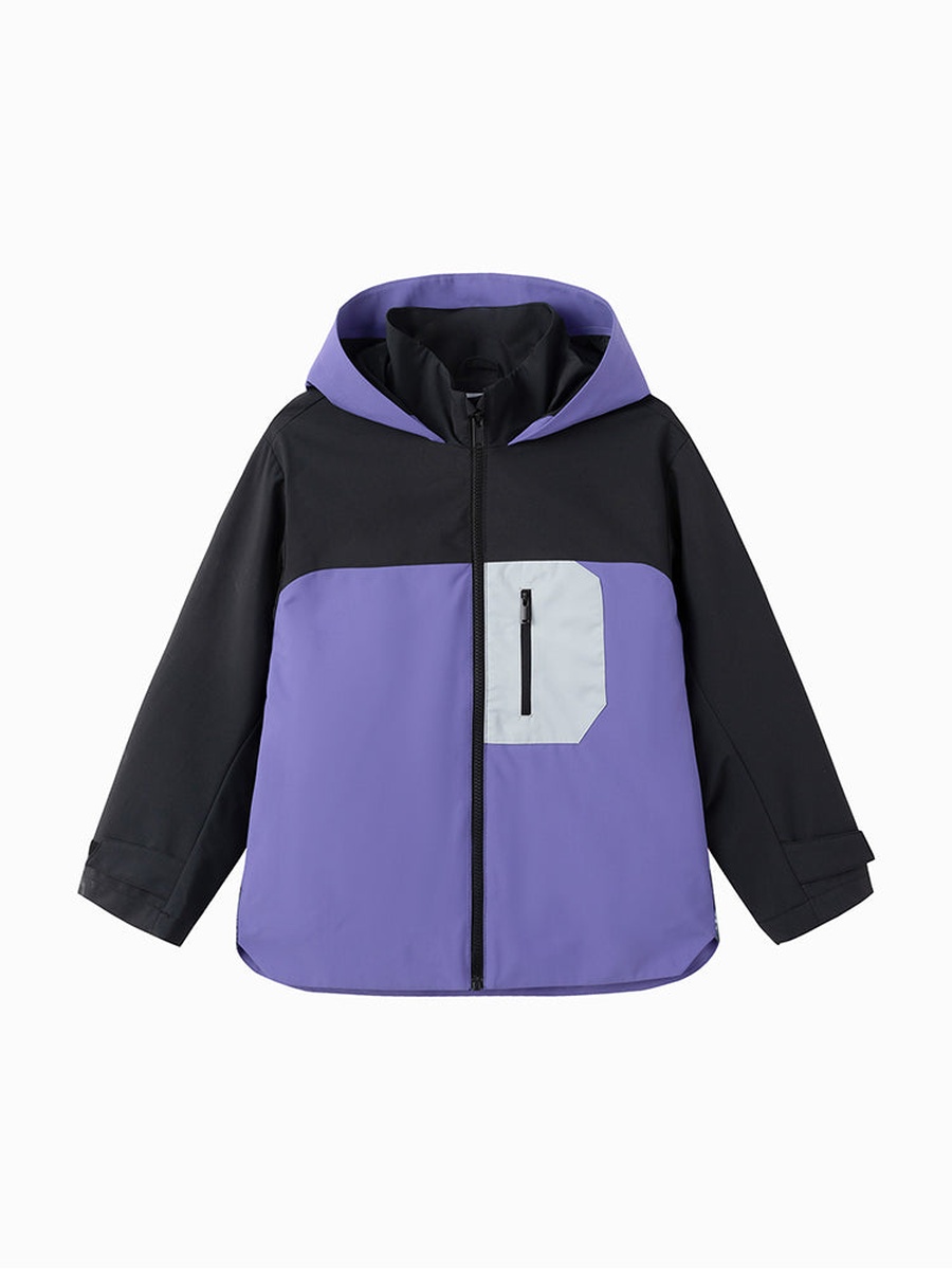 Color Block Jacket with Ultraman Print