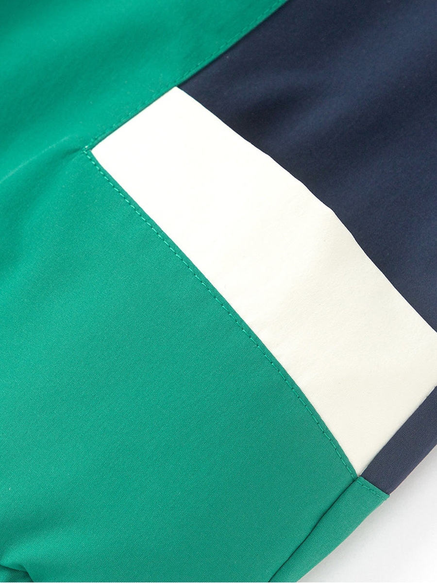 Color Block Hooded Winter Jacket