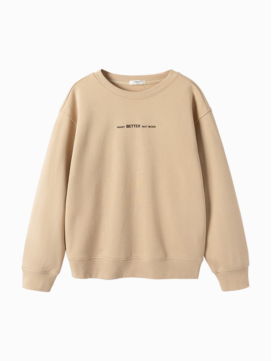 Sweatshirt with Slogan Print