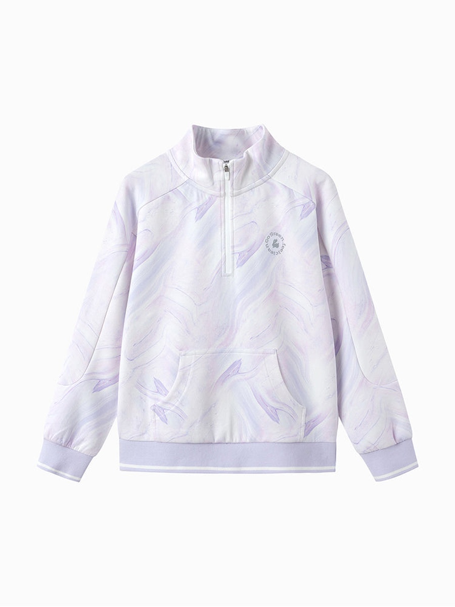 Printed Sweatshirt with Sleeves Lining