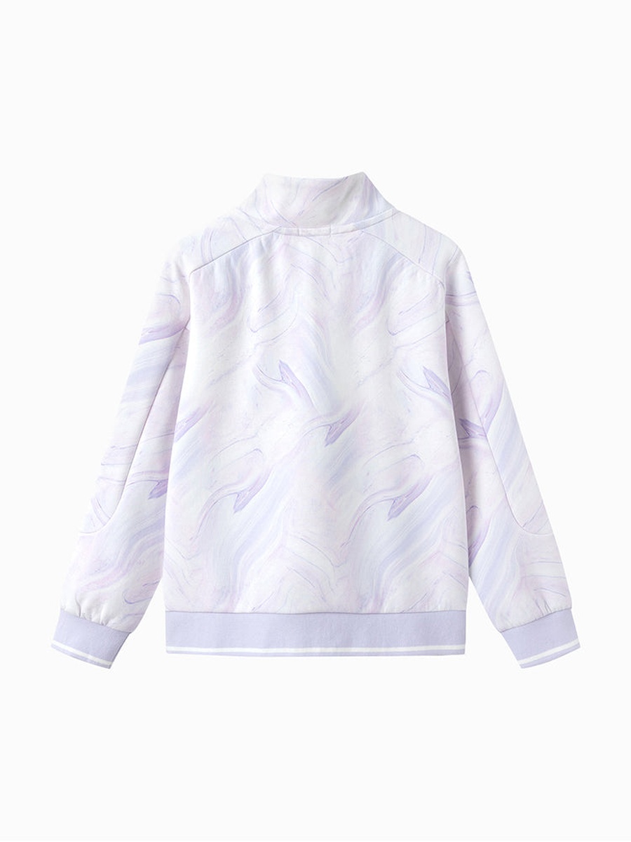 Printed Sweatshirt with Sleeves Lining