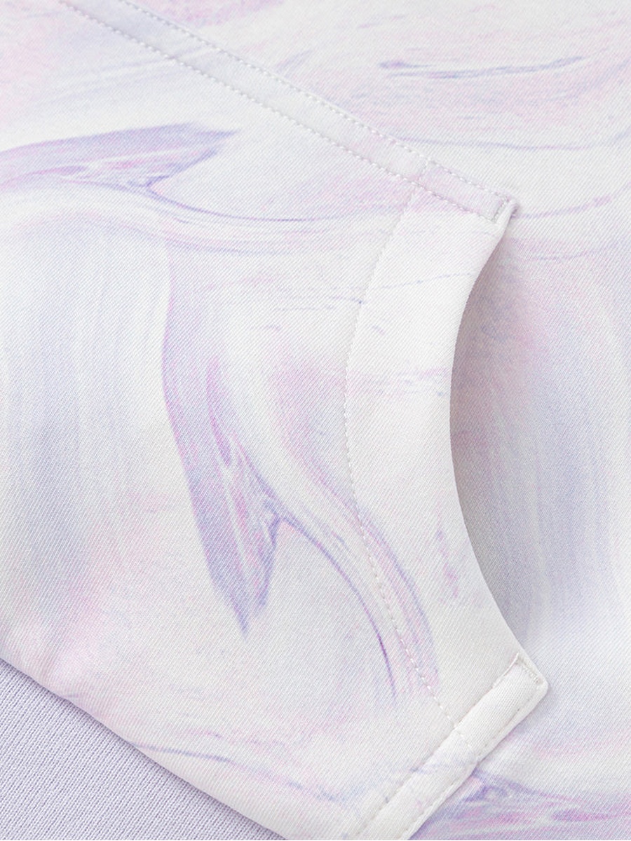 Printed Sweatshirt with Sleeves Lining