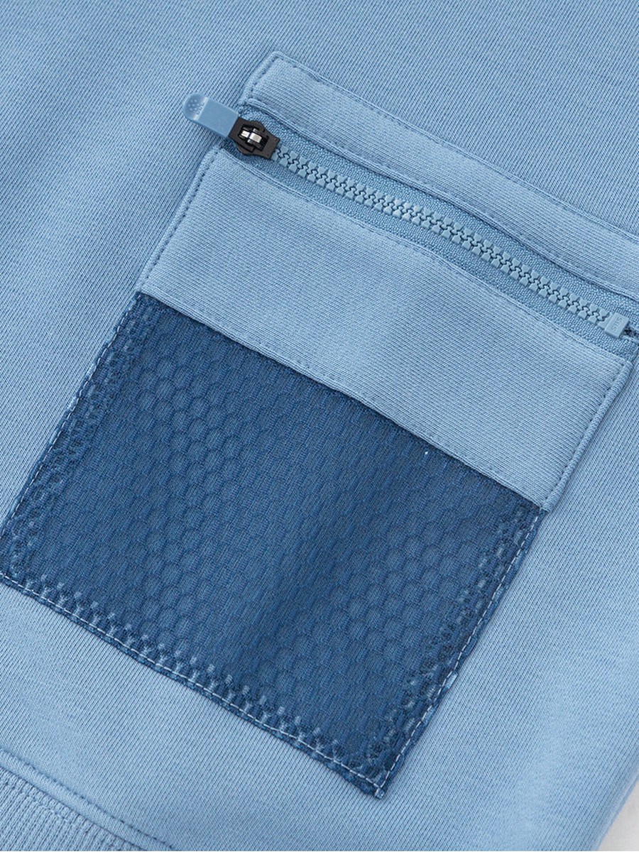 Round Neck Zip Pocket Sweatshirt
