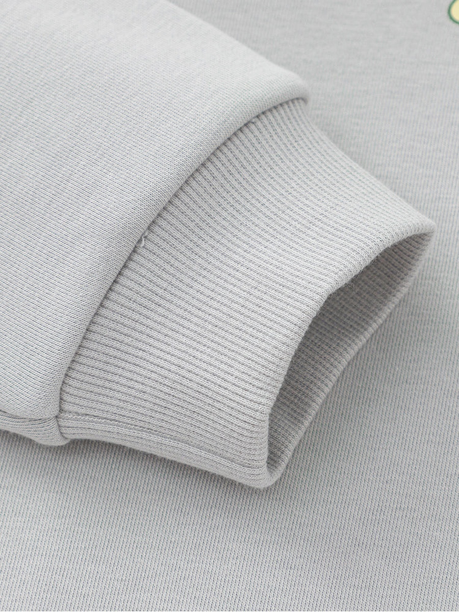 Round Neck Zip Pocket Sweatshirt