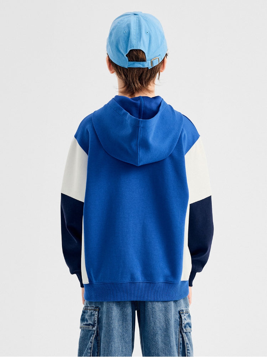 Colorblock Hoodie with Front Graphic