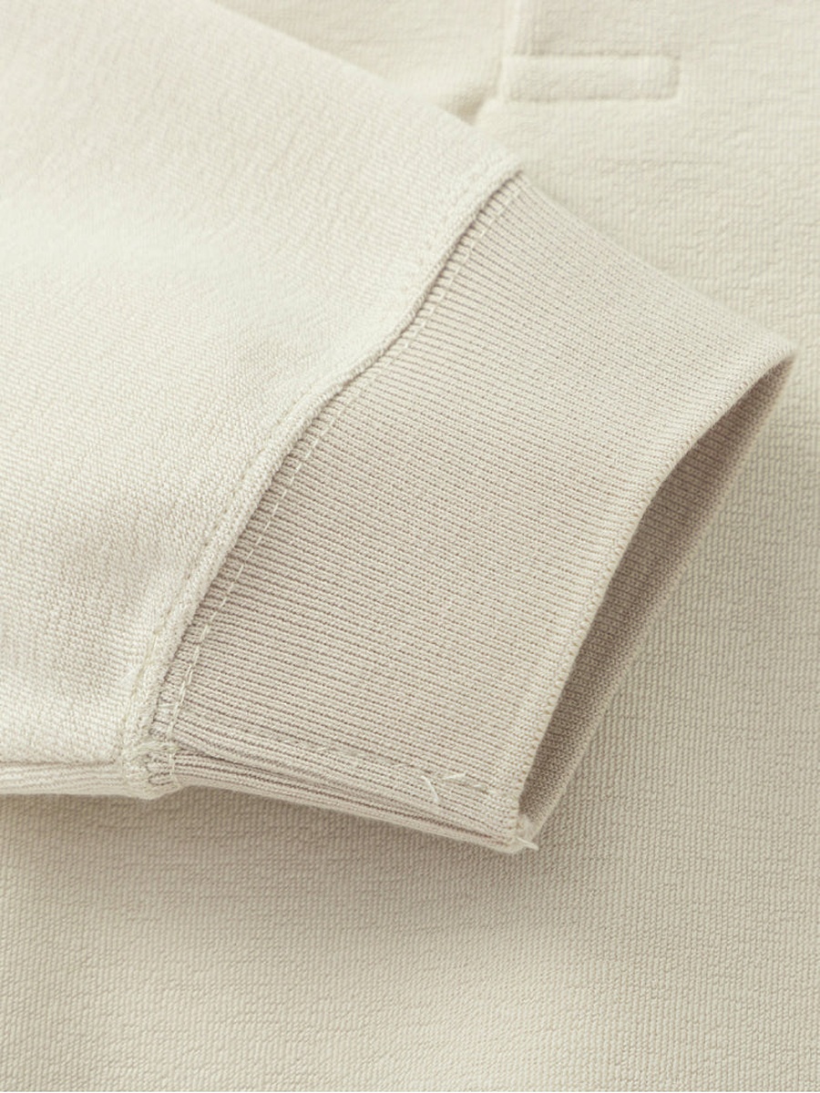 Polo Sweatshirt with Chest Embroidery