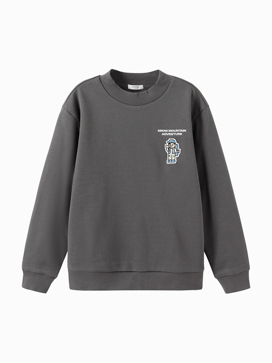 Round Neck Graphic Print Sweatshirt
