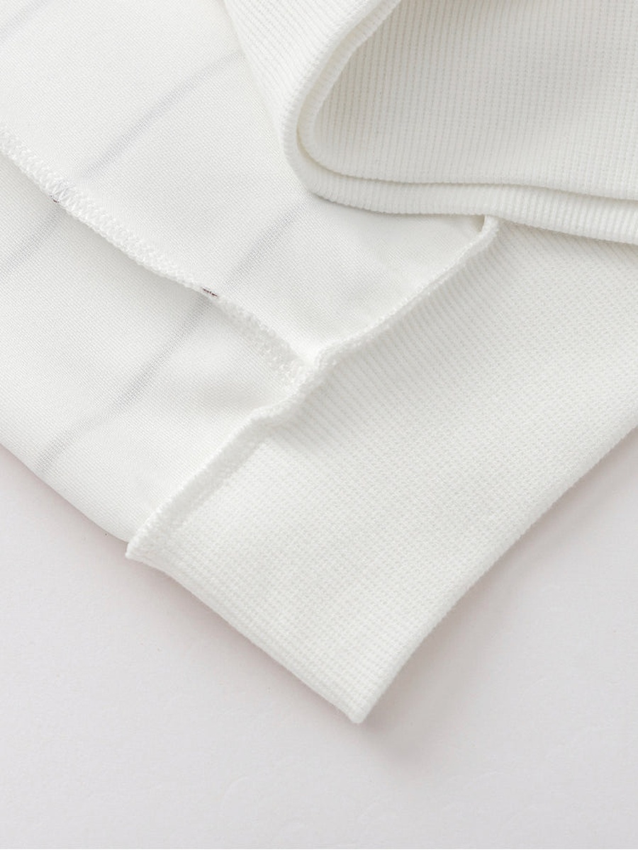 Striped Sweatshirt with Bow Detail