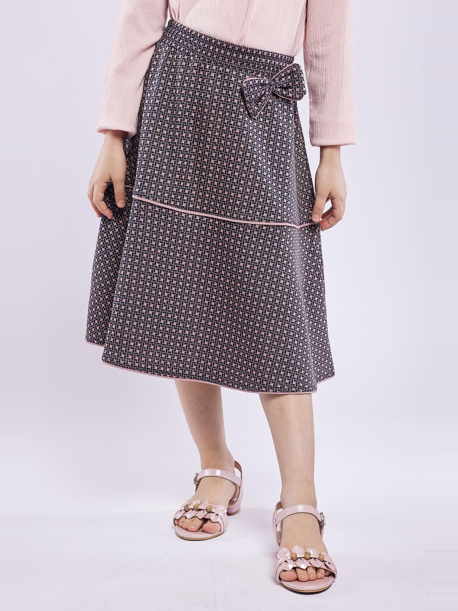 Contrast Printed Skirt