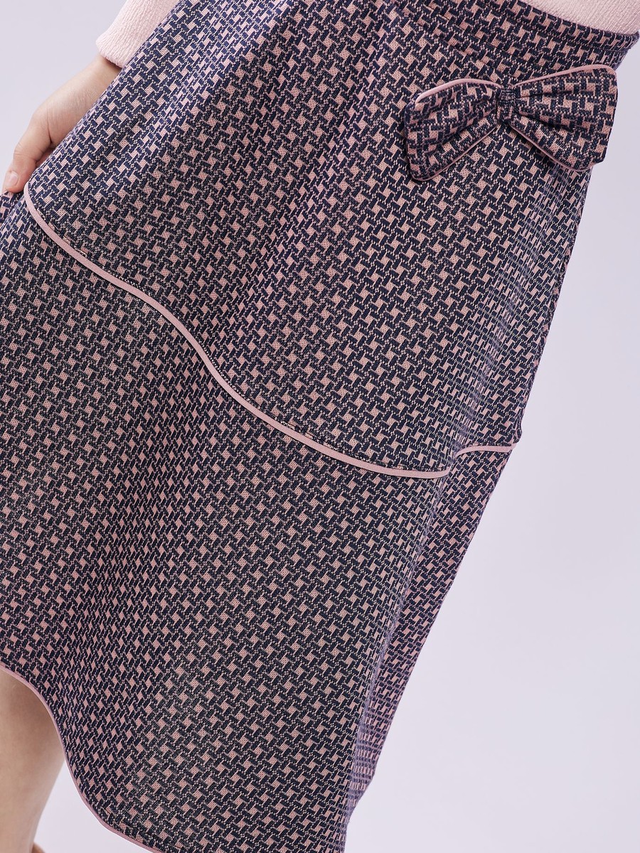 Contrast Printed Skirt