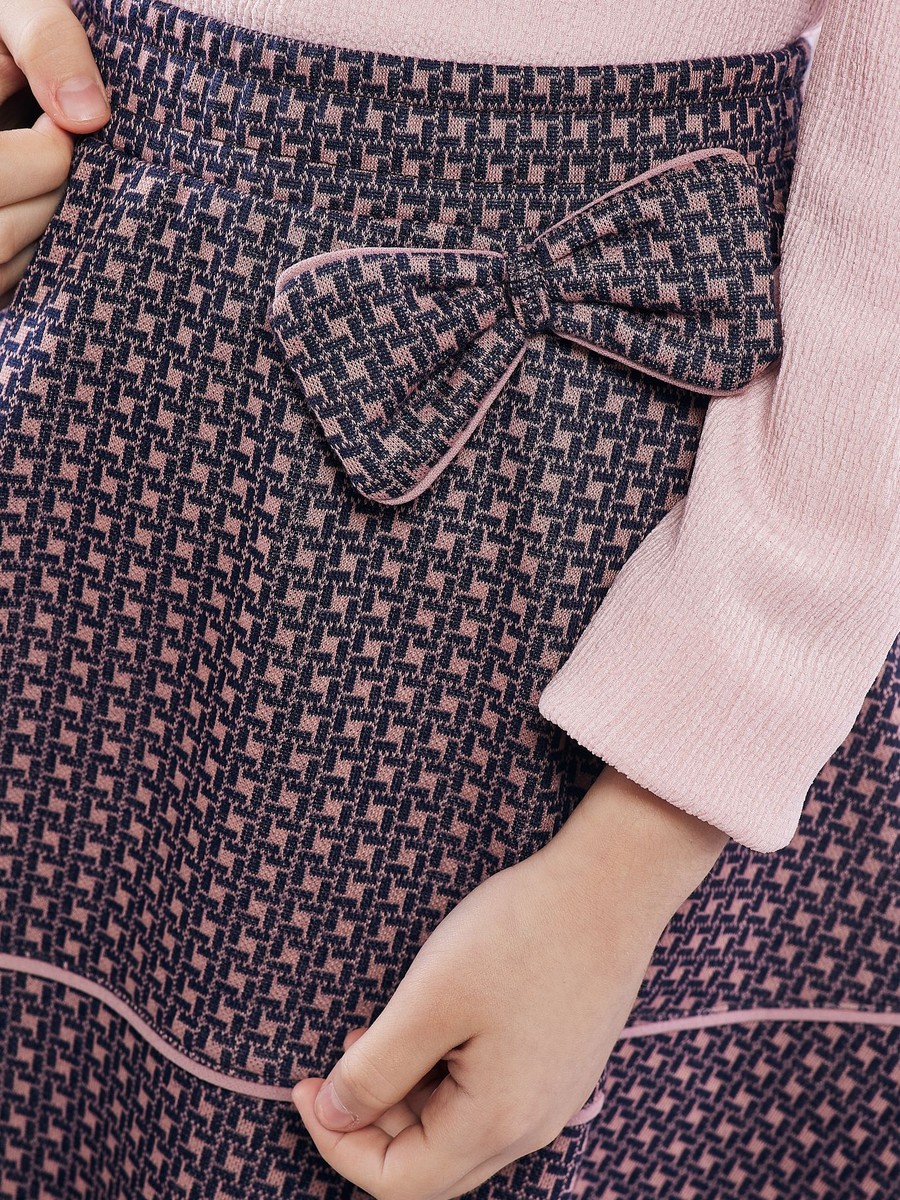 Contrast Printed Skirt