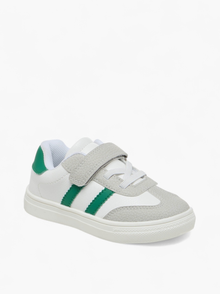 Colourblock Sneakers with Hook and Loop Closure