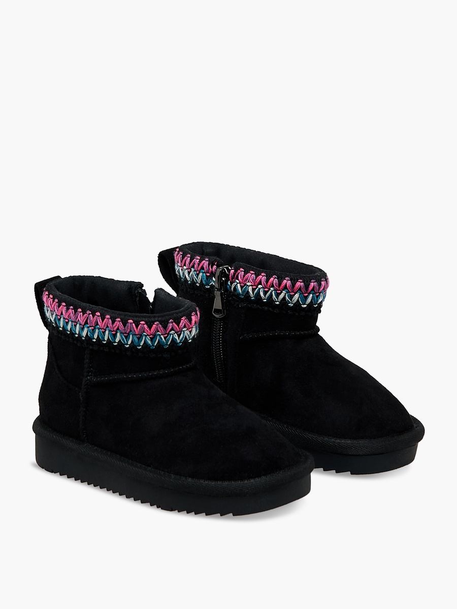 Girls Zip Closure Ankle Boots
