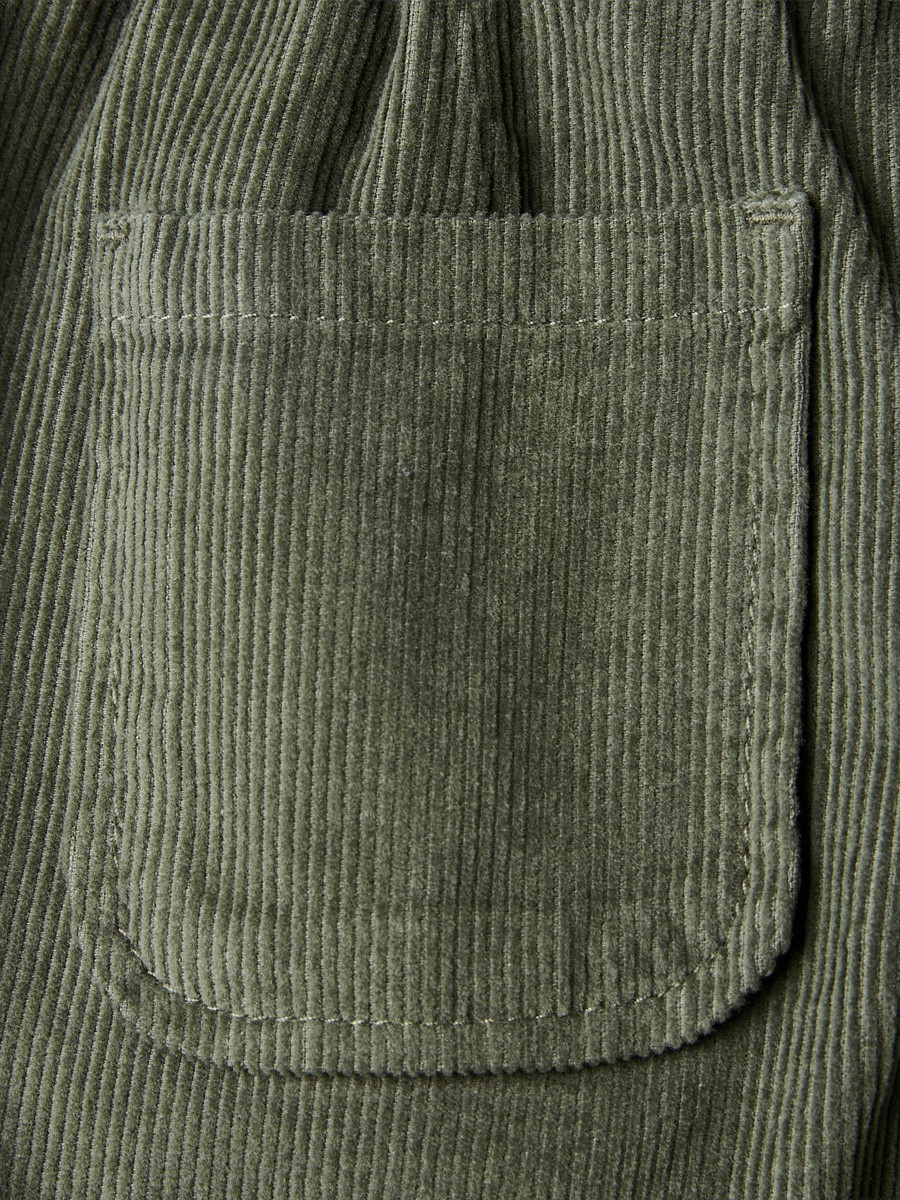 Solid Corduroy Joggers with Pockets