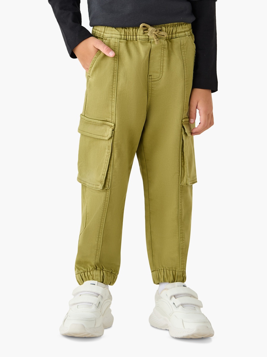 Solid Pants with Drawstring Closure and Pockets