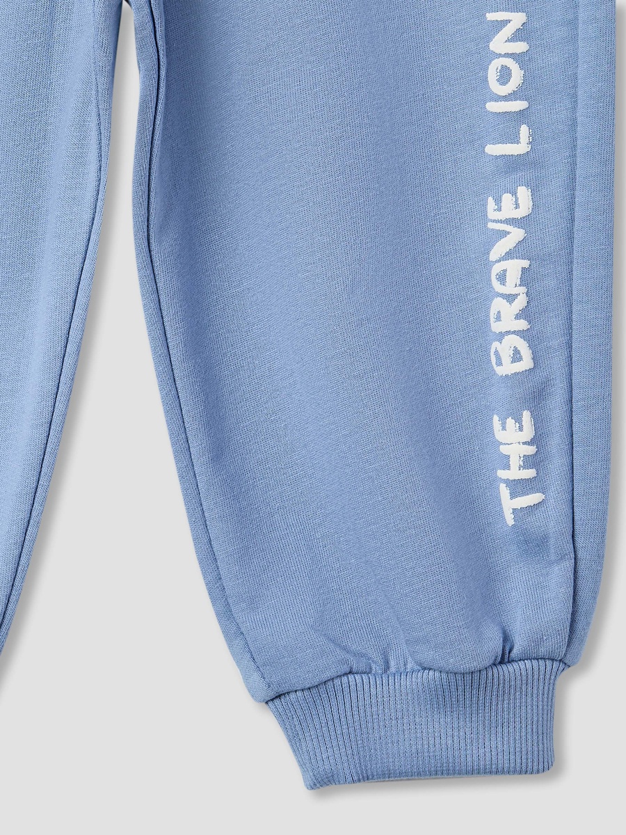 Typographic Print Joggers with Drawstring Closure