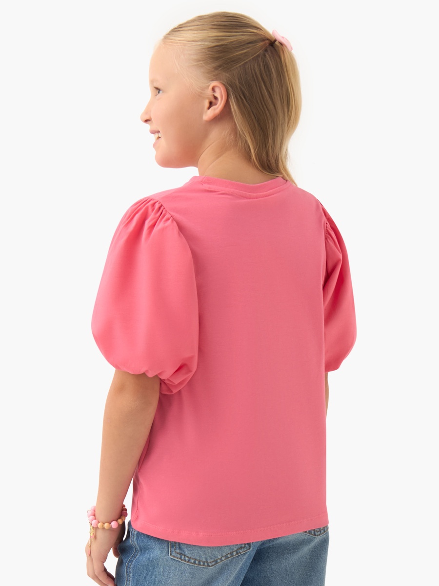 Crew Neck T-Shirt with Pearl Embellishments