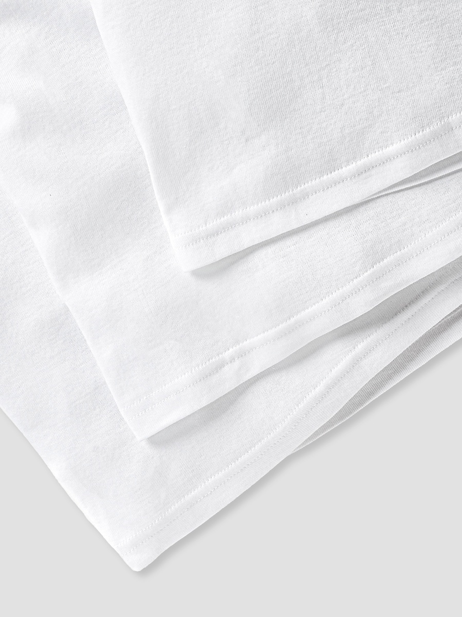 Pack of 3 - Solid Organic T-Shirt with Short Sleeves