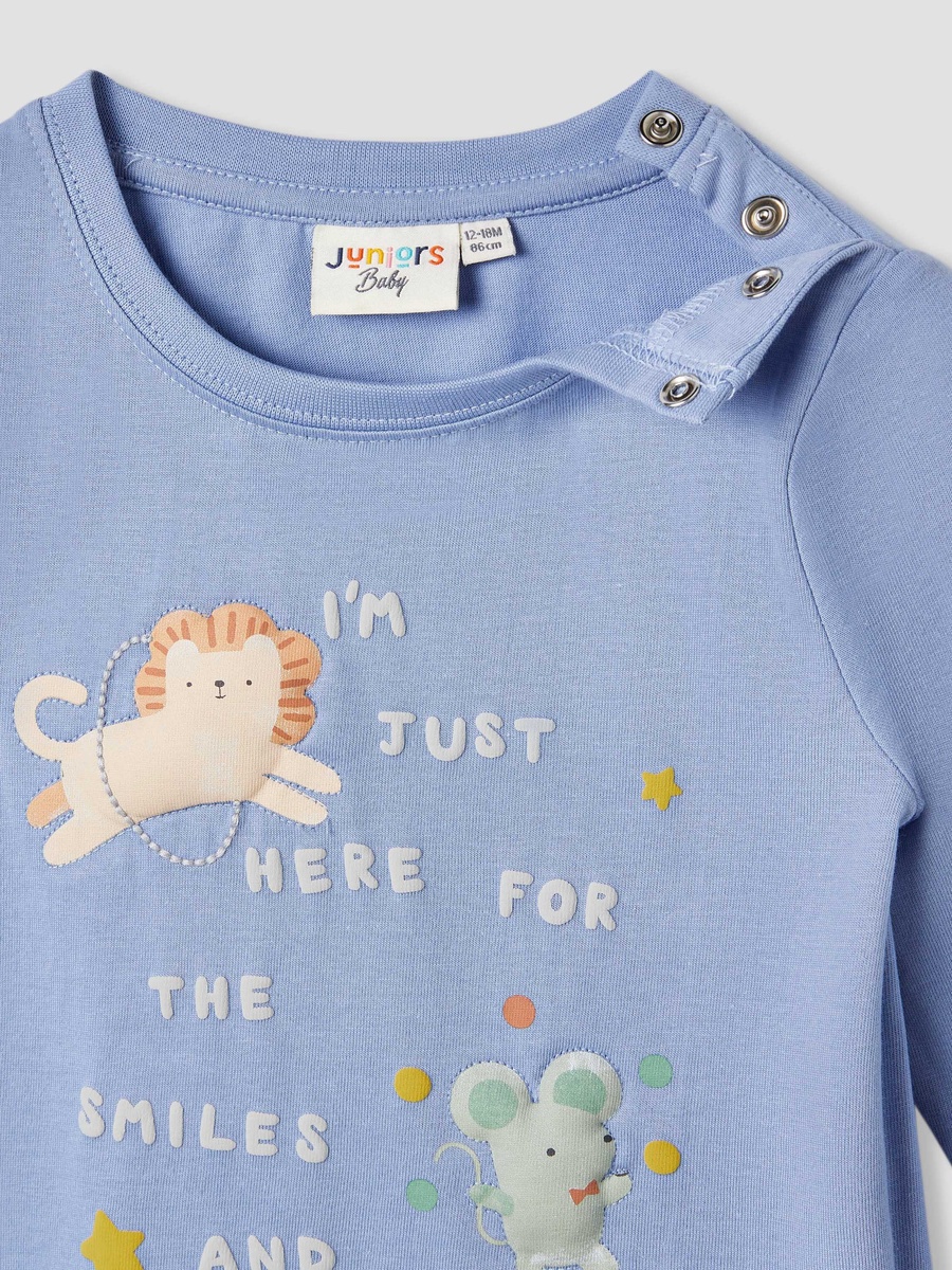 3-Piece Animal Applique T-Shirts and Joggers Set
