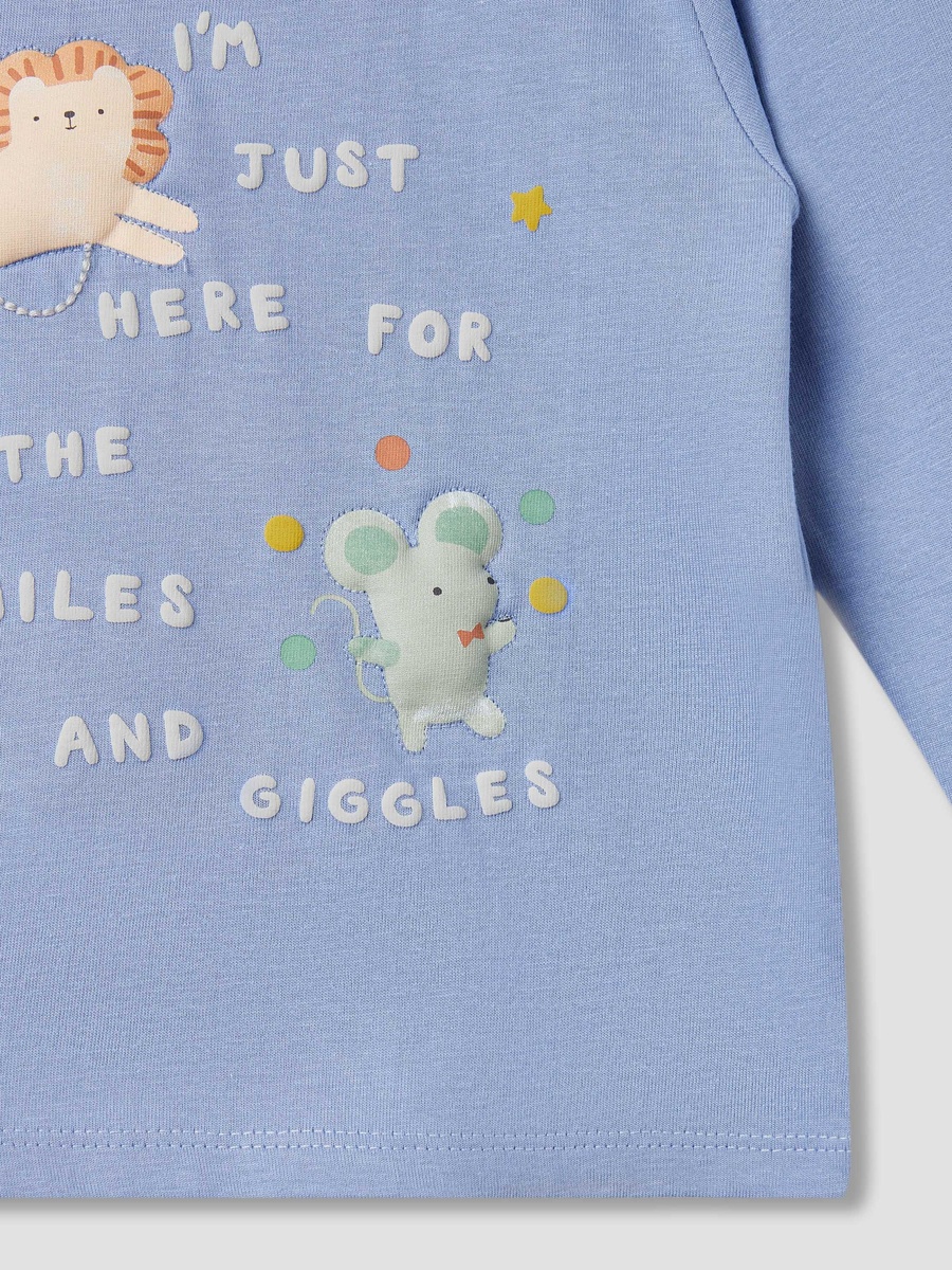 3-Piece Animal Applique T-Shirts and Joggers Set