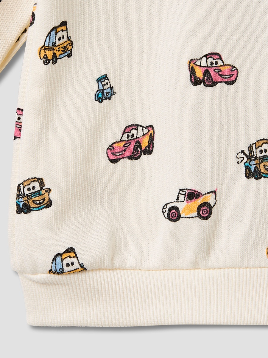 Cars Print Hooded Sweatshirt and Jogger Set