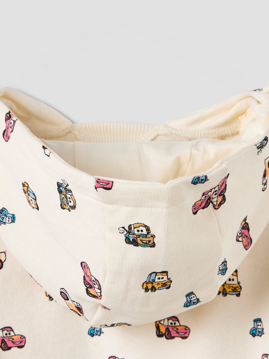 Cars Print Hooded Sweatshirt and Jogger Set