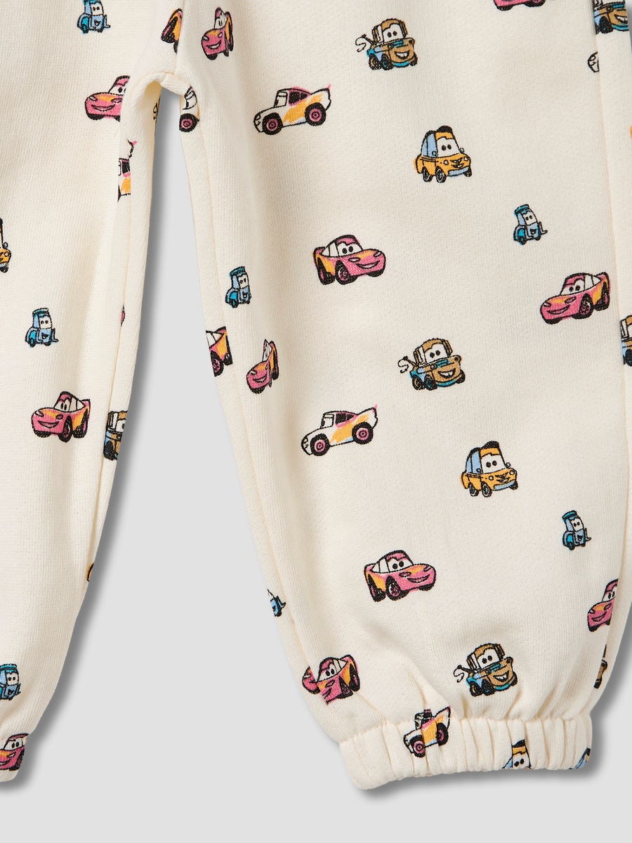 Cars Print Hooded Sweatshirt and Jogger Set