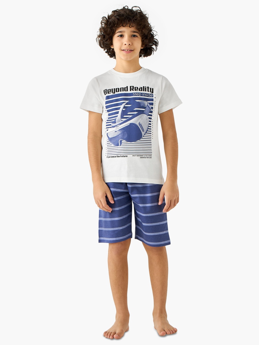 Gaming Controller Print T-Shirt and Shorts Set