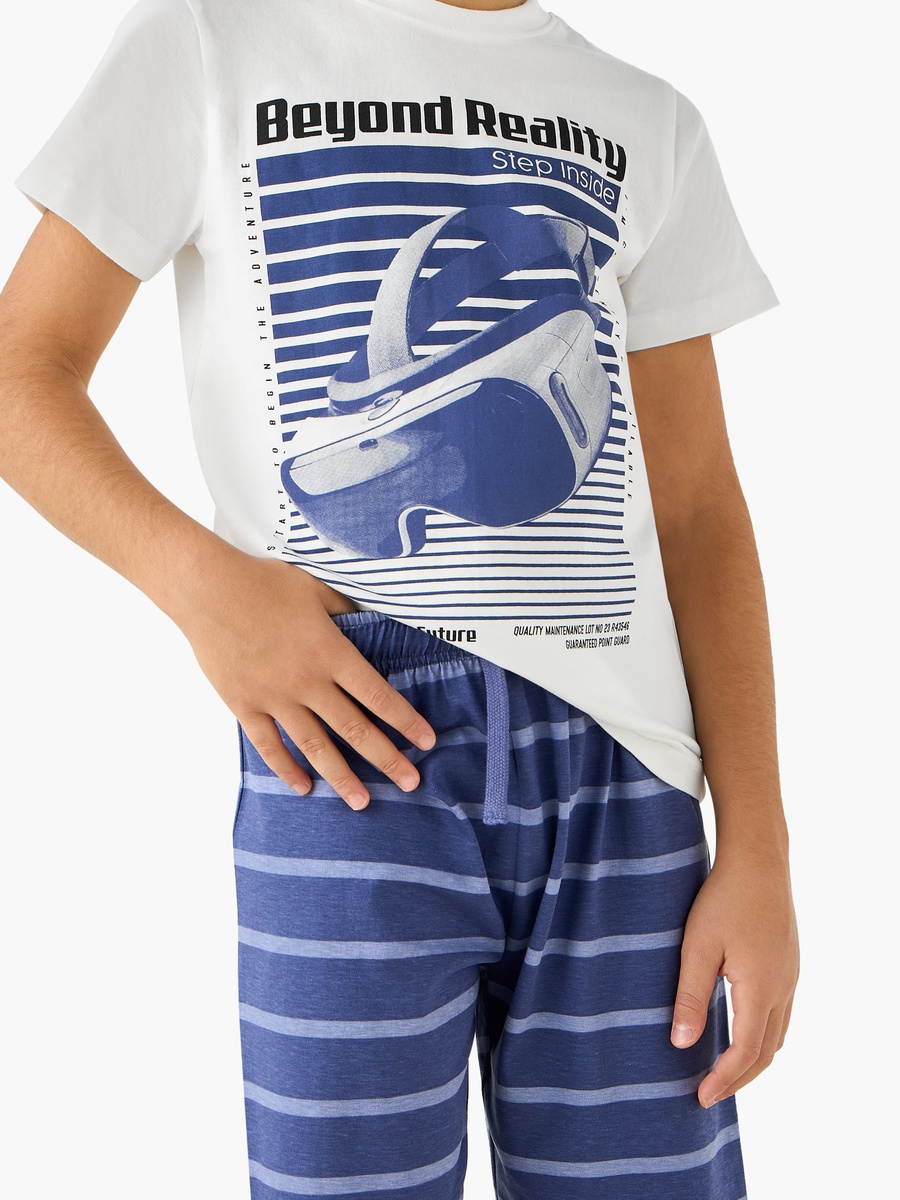 Gaming Controller Print T-Shirt and Shorts Set