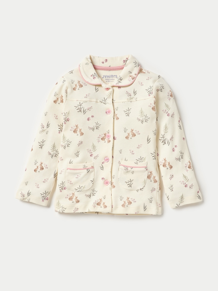 All-Over Botanical Print Shirt and Pyjama Set