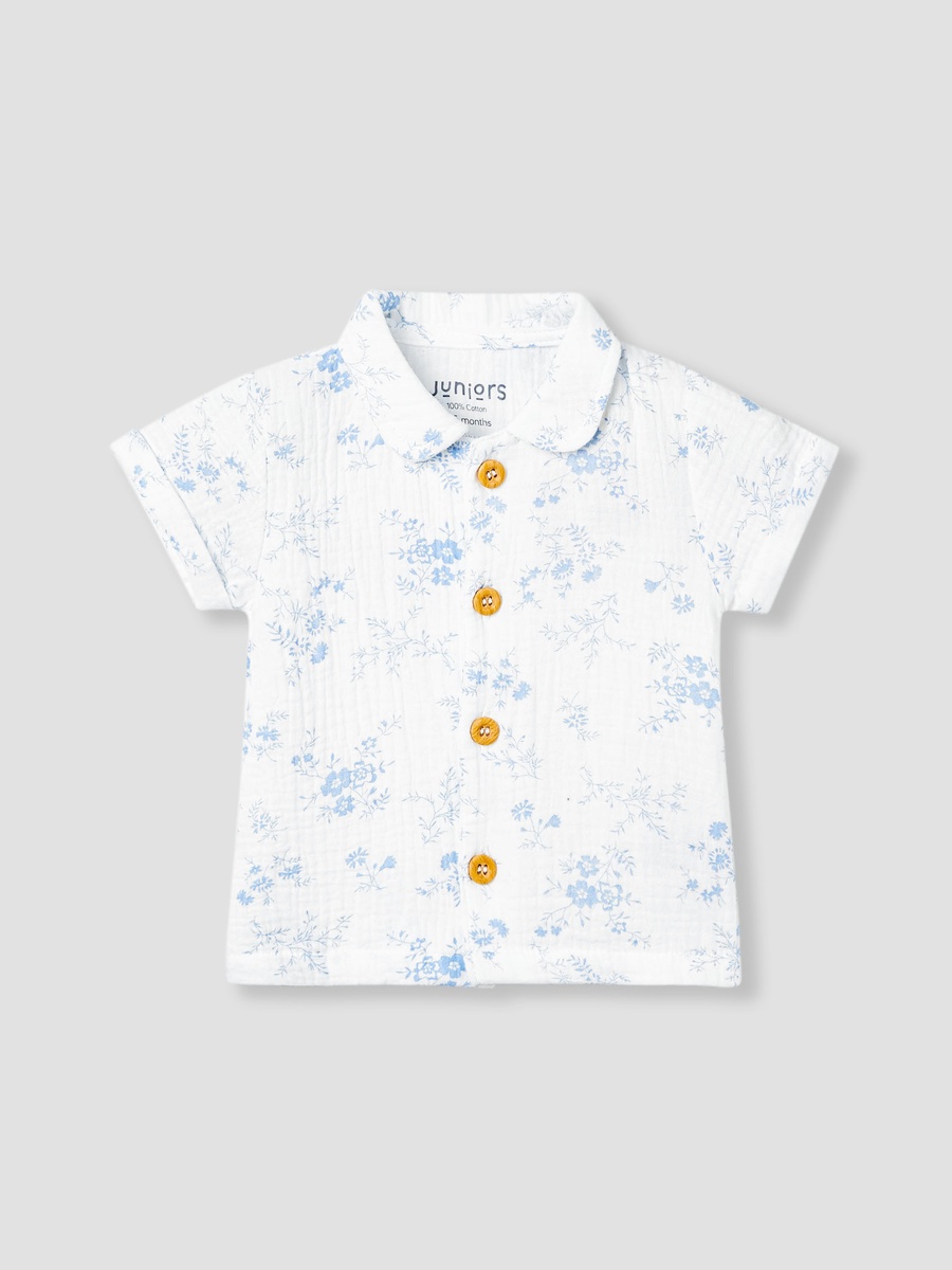 Cotton Printed Shirt and Shorts Set