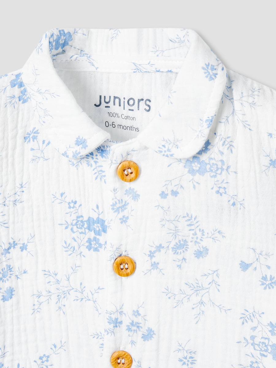 Cotton Printed Shirt and Shorts Set