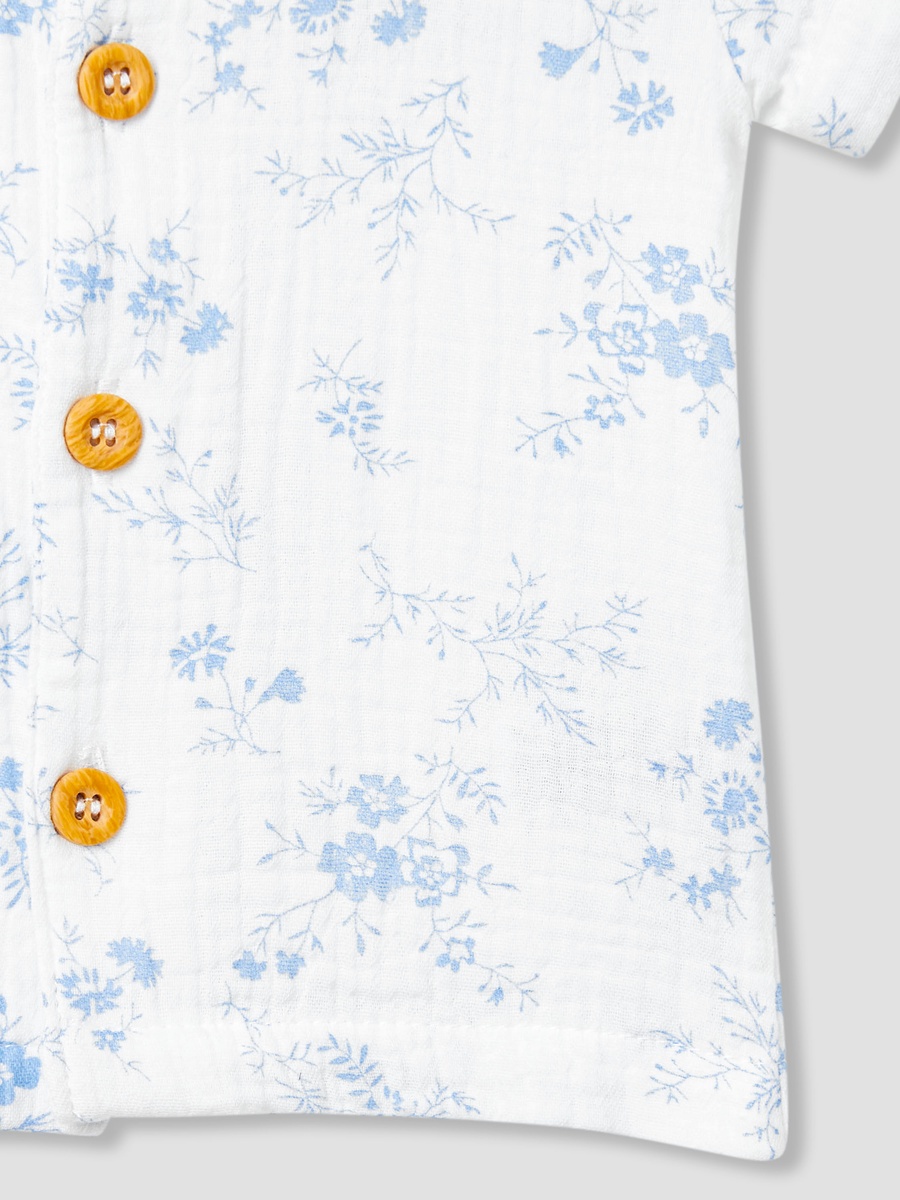 Cotton Printed Shirt and Shorts Set