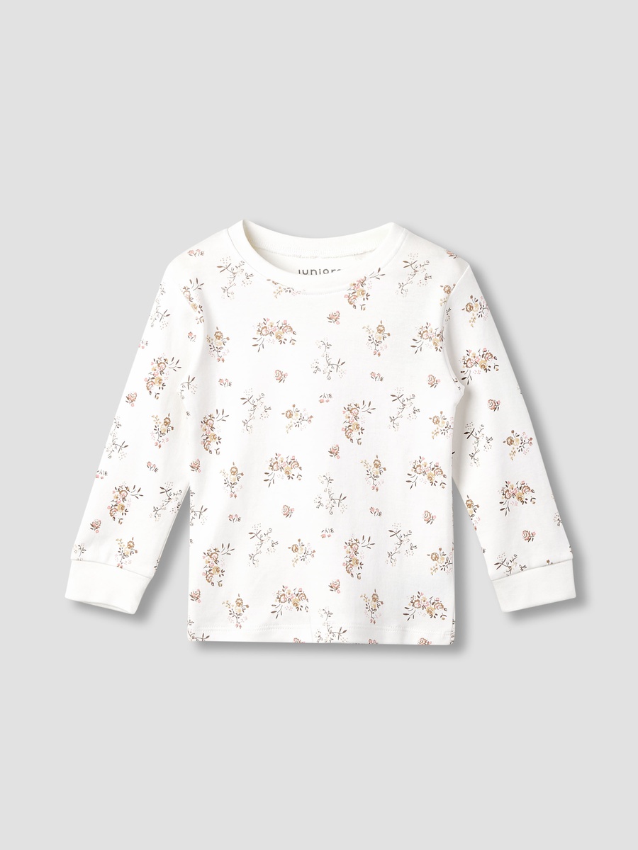 Floral Print T-Shirt and Pyjama Set
