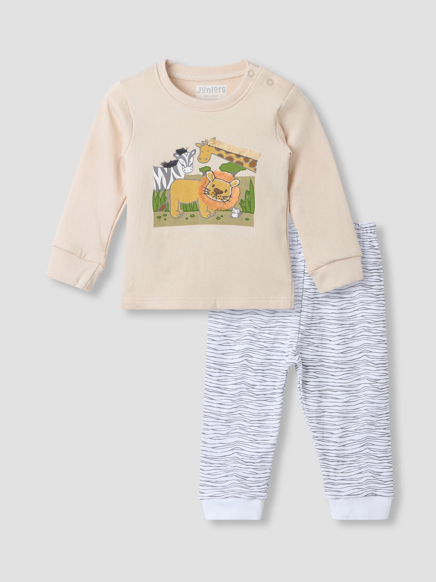 Animal Applique Detail Top and Pyjama Set