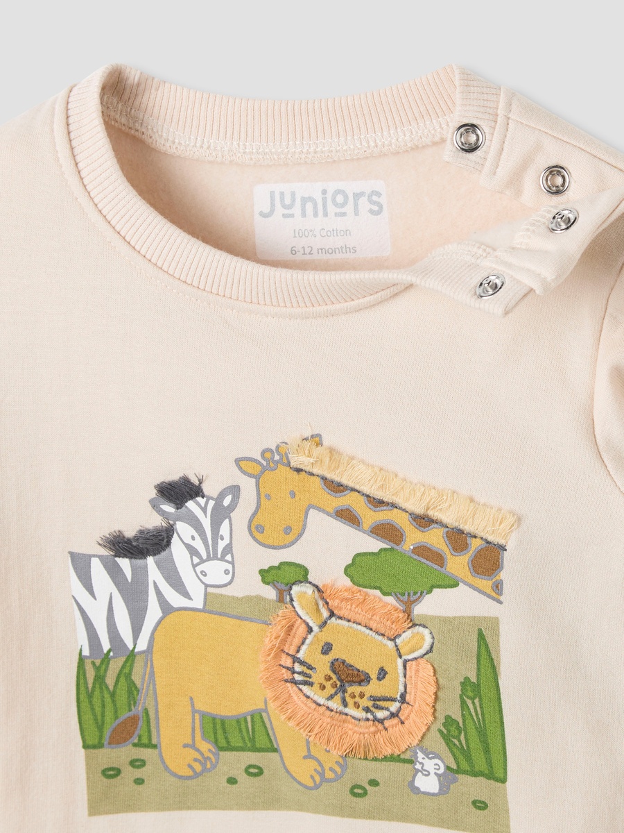 Animal Applique Detail Top and Pyjama Set