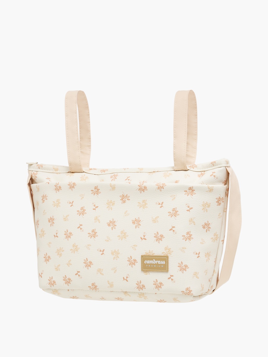 Cambrass Floral Print Diaper Bag with Zip Closure