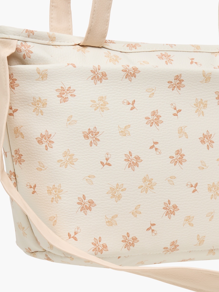 Cambrass Floral Print Diaper Bag with Zip Closure