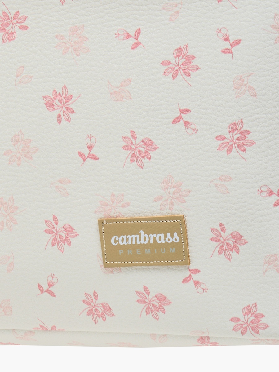 Cambrass Floral Print Diaper Bag with Zip Closure