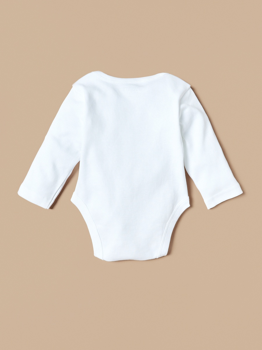 Solid Bodysuit with Round Neck and Long Sleeves