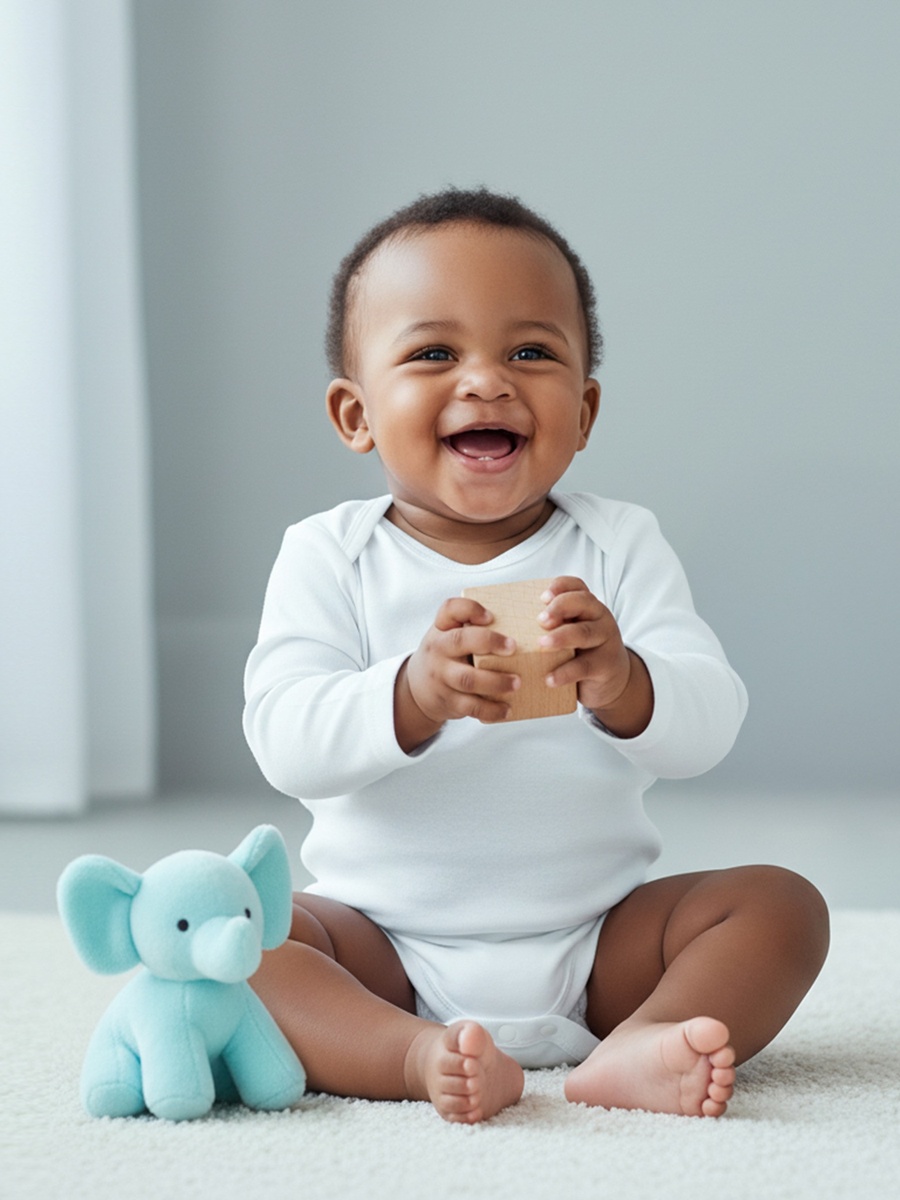 Solid Bodysuit with Round Neck and Long Sleeves