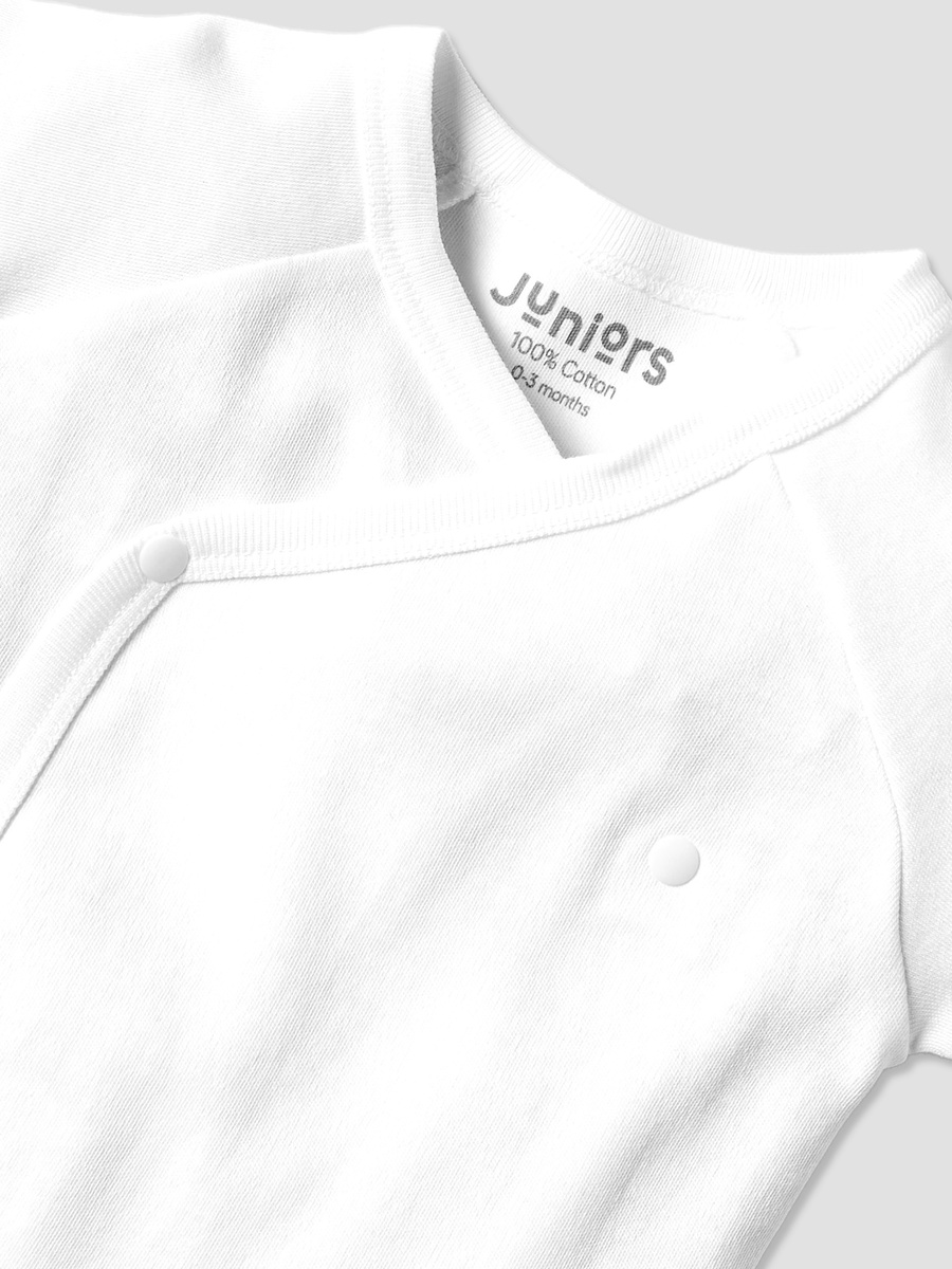 Solid Bodysuit with Round Neck and Short Sleeves