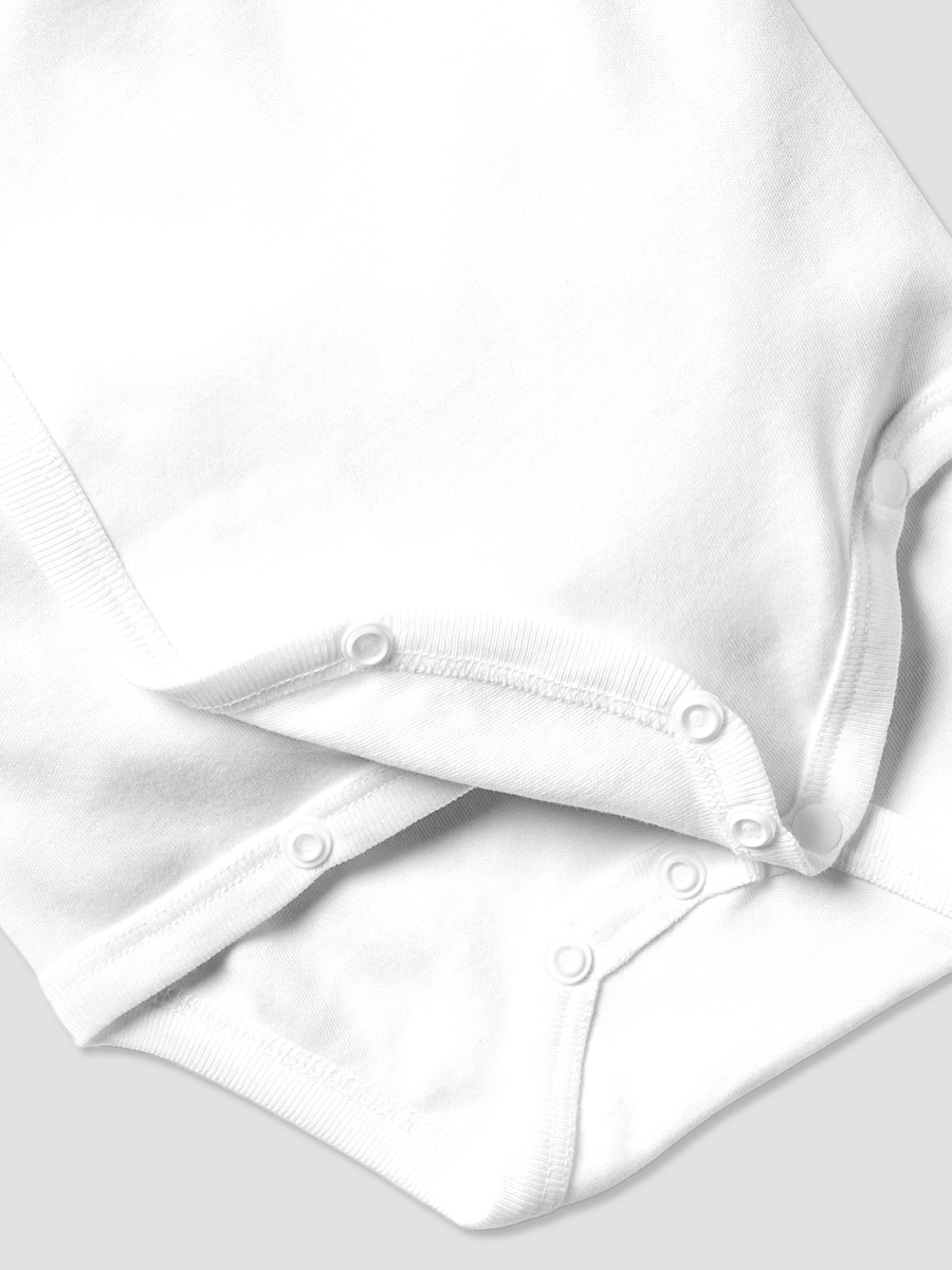 Solid Bodysuit with Round Neck and Short Sleeves