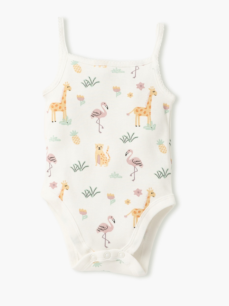 Pack of 2 - Printed Sleeveless Bodysuit