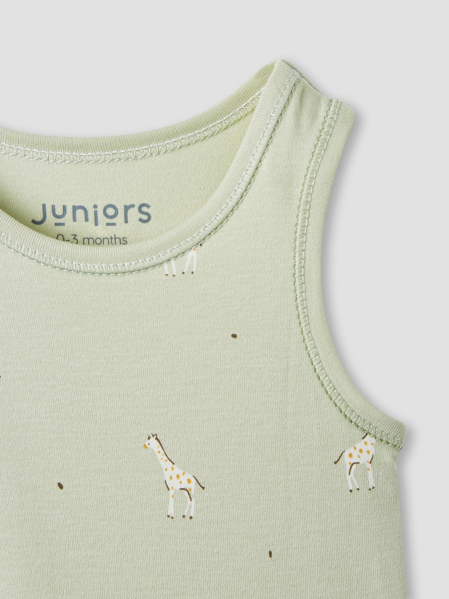 Pack of 5 - Printed Sleeveless Bodysuit