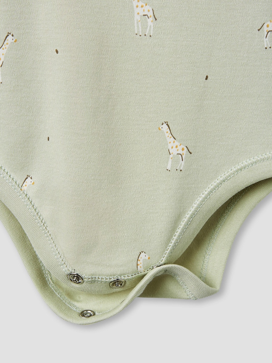 Pack of 5 - Printed Sleeveless Bodysuit
