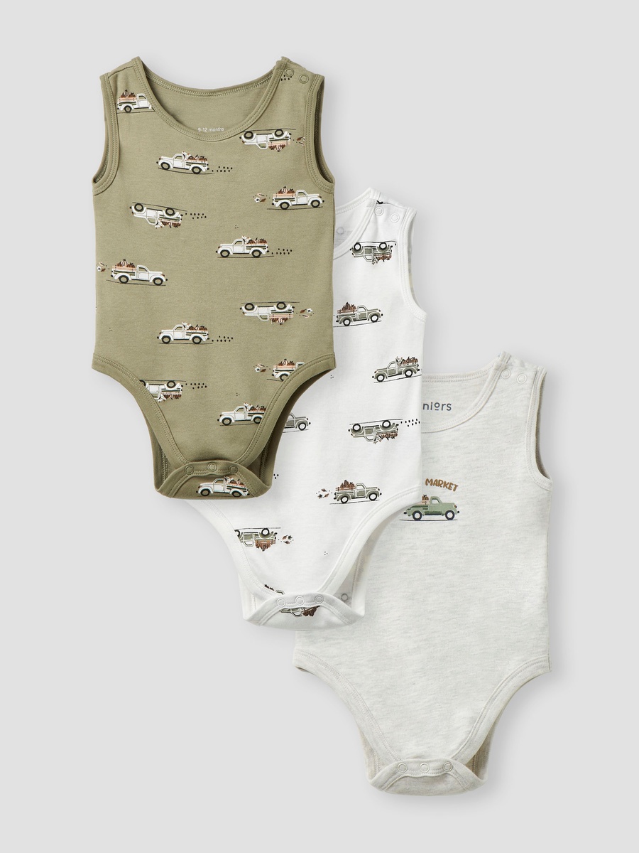 Vehicle Print Sleeveless Bodysuit